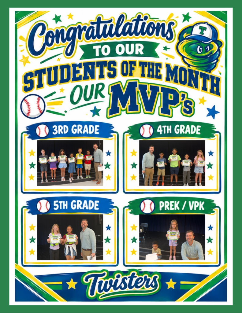 green blue and yellow background with pictures of students holding certificates