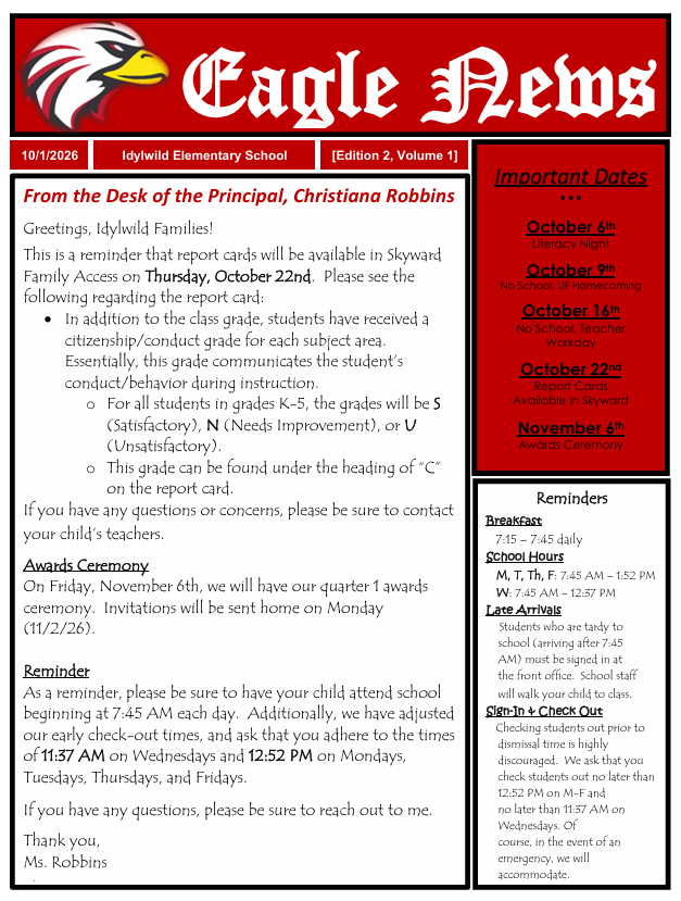 October Newsletter (p1)