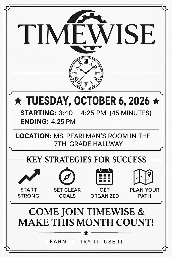 TimeWise – Join Us Tuesday, October 6!