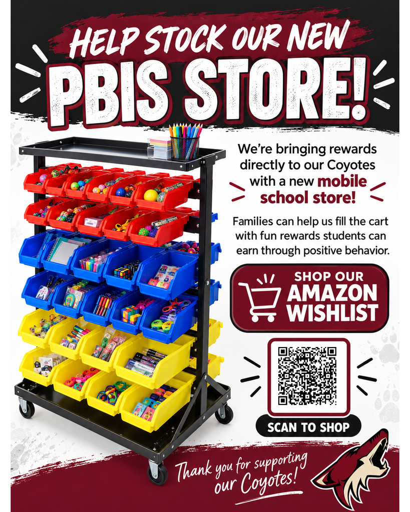 flyer asking for donations for a school store