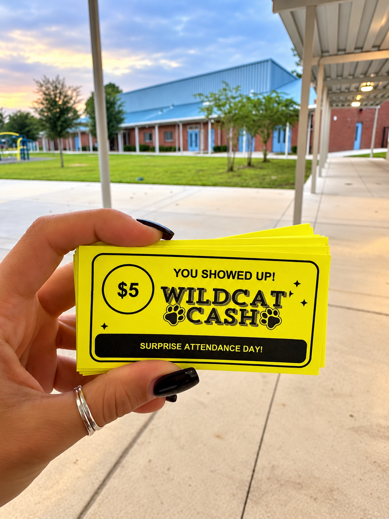 You Showed Up! $5 Wildcat Cash for Surprise Attendance Day!