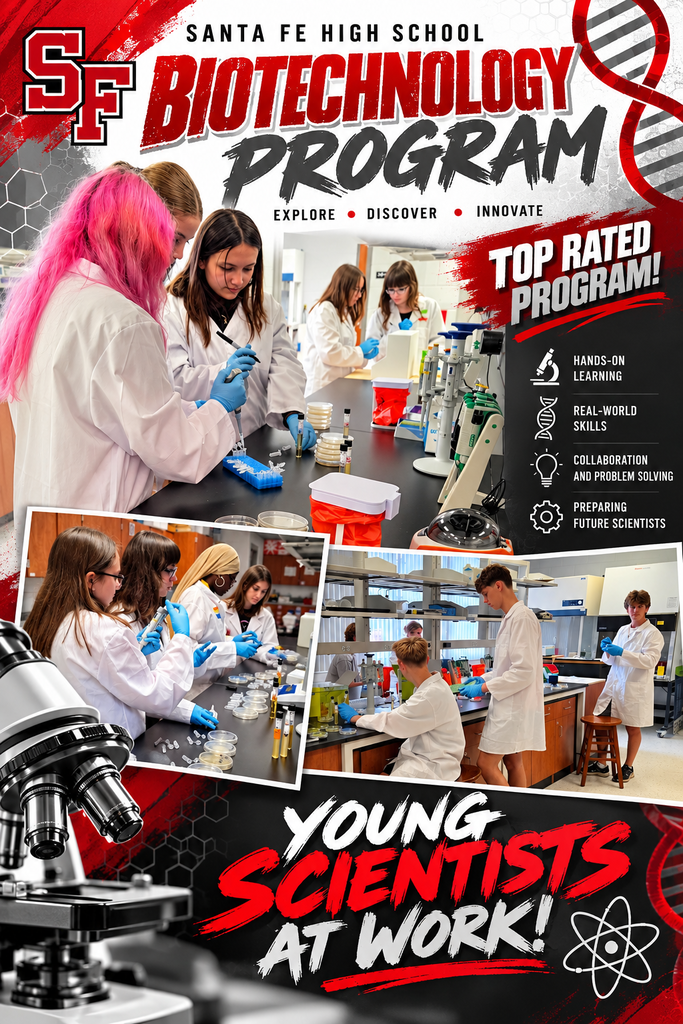 Biotechnology program with students working