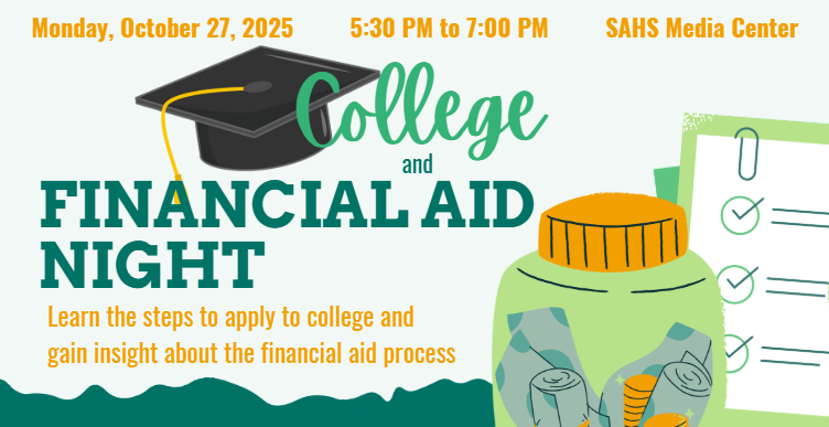 greens & orange & black - college & financial aid night 2026
