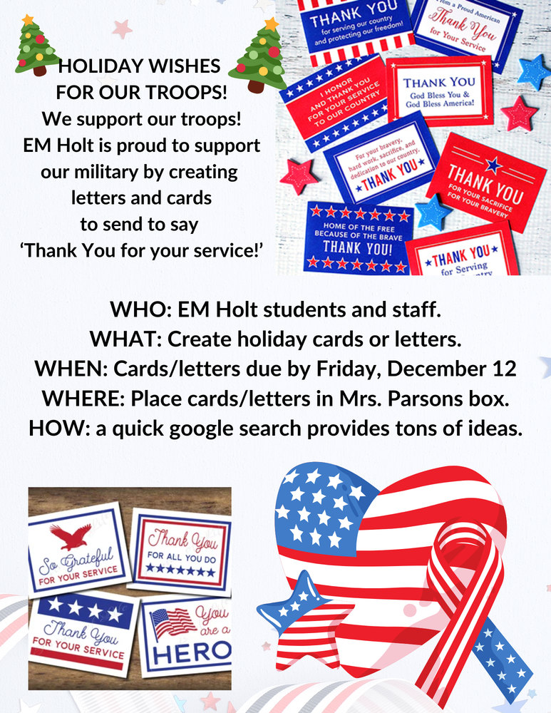 Holiday Wishes For Our Troops