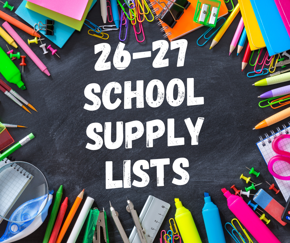26-27 School Supply Lists