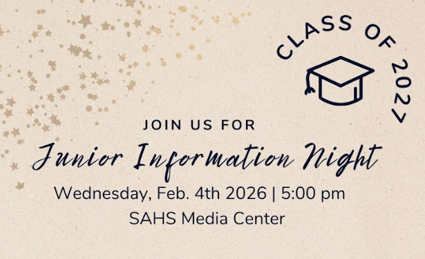 black text on tan bkground : class of 2027 information night