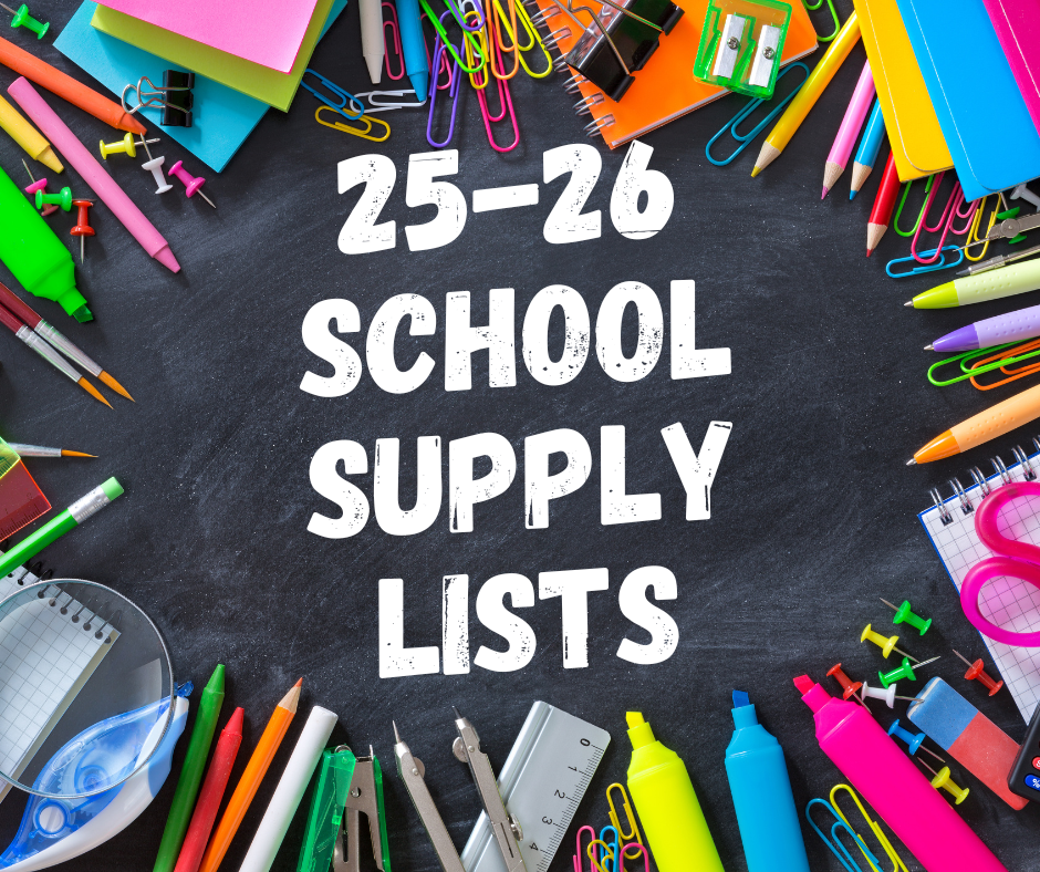 25-26 School Supply Lists