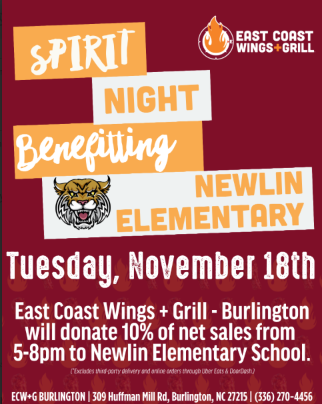Newlin-East Coast Wings Dine Out Night