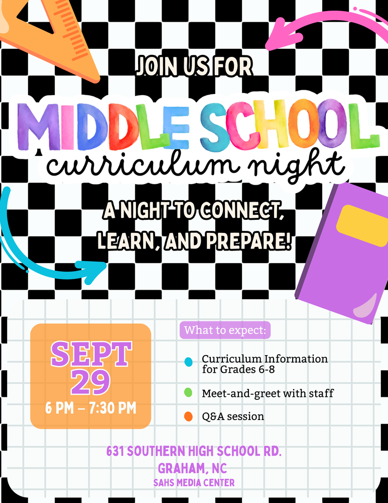 MS Curriculum Night 9/29