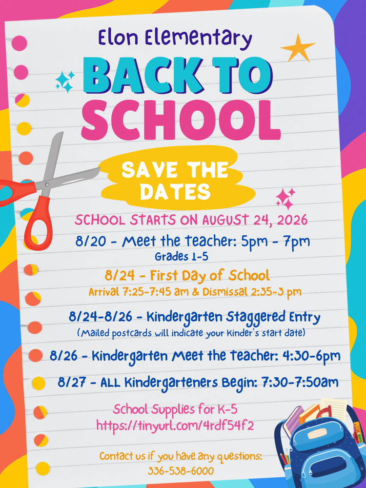 Back to school list with scissors and a bookbag