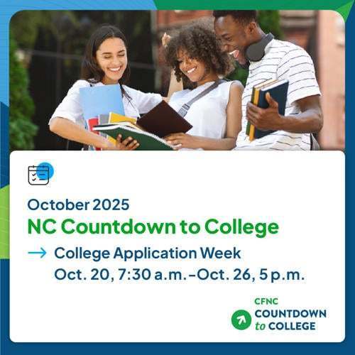 Flyer for College Application week. Details in article