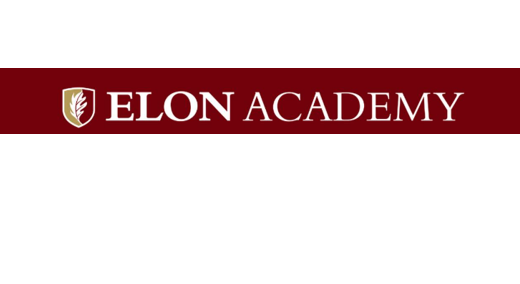 elon academy word logo, burgandy, gold and gray