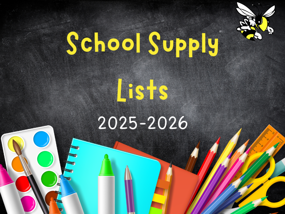Graphic of school supplies