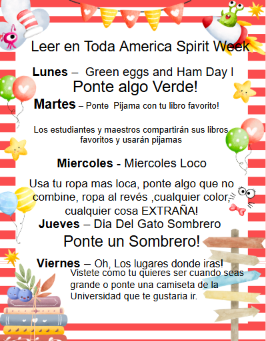 Read Across America Spirit Week