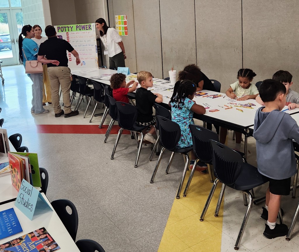 kindergarten open house students coloring