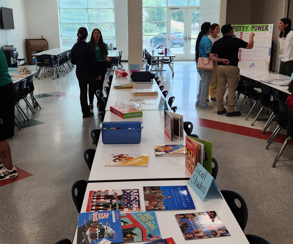 kindergarten open house books on display