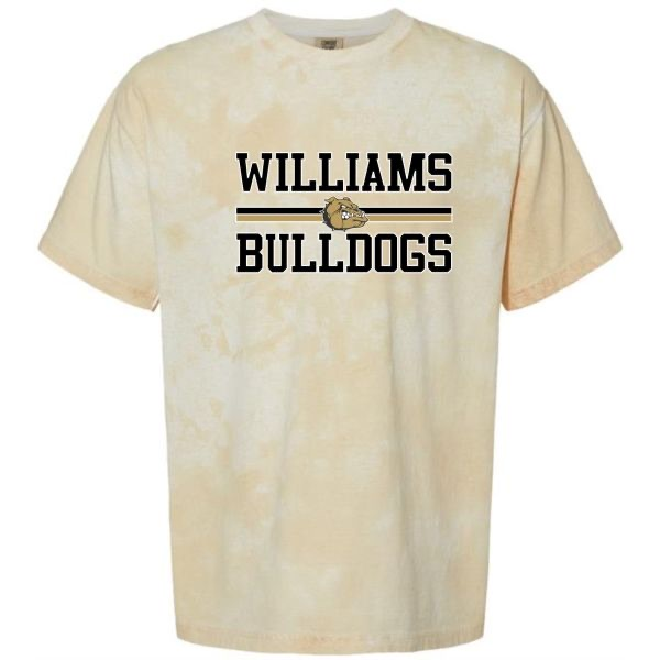 yellow tie dye with williams logo