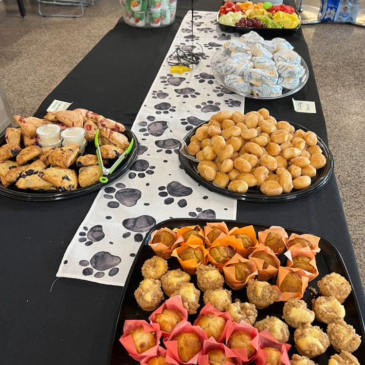 breakfast foods on a black tablecloth