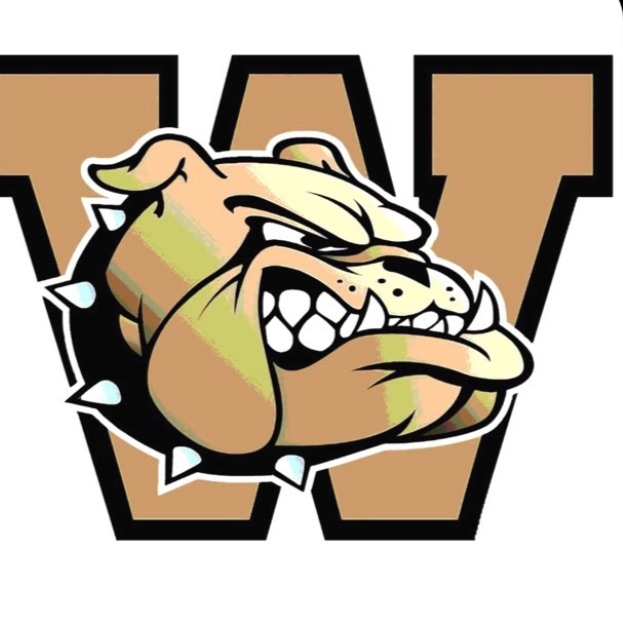 williams “w” in black and gold with bulldog in front
