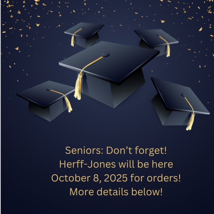 navy background with graduation caps and gold tassels with gold writing