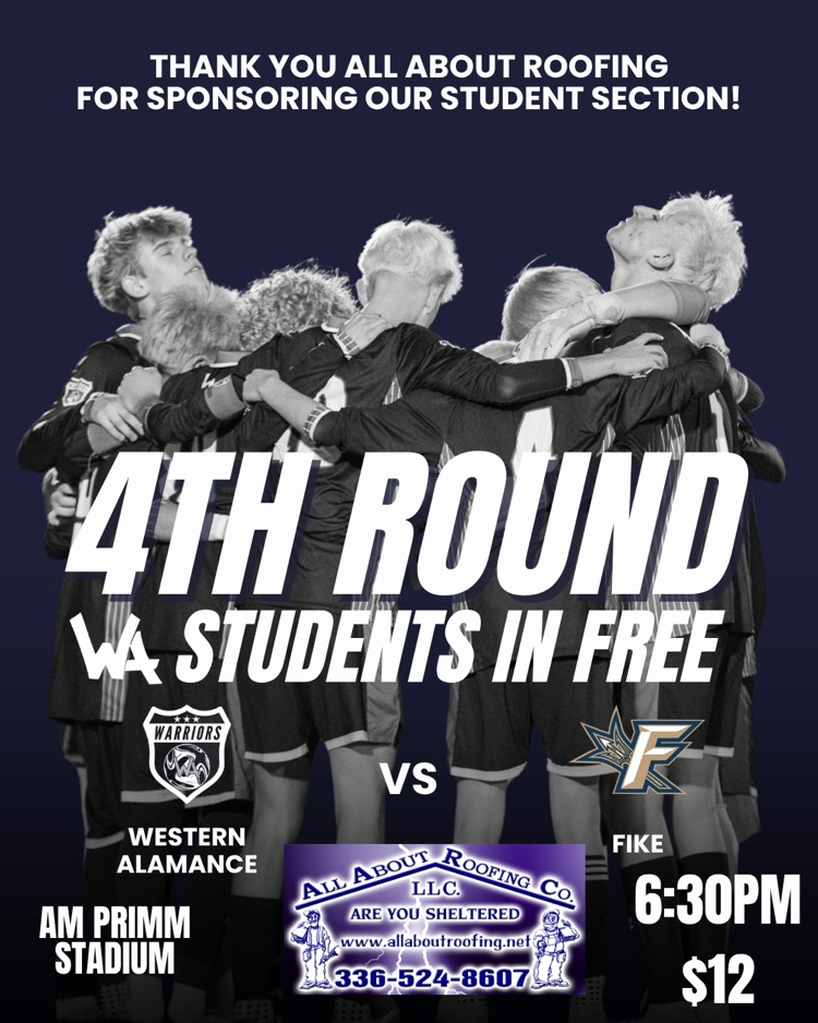4th round free for WAHS seniors! 