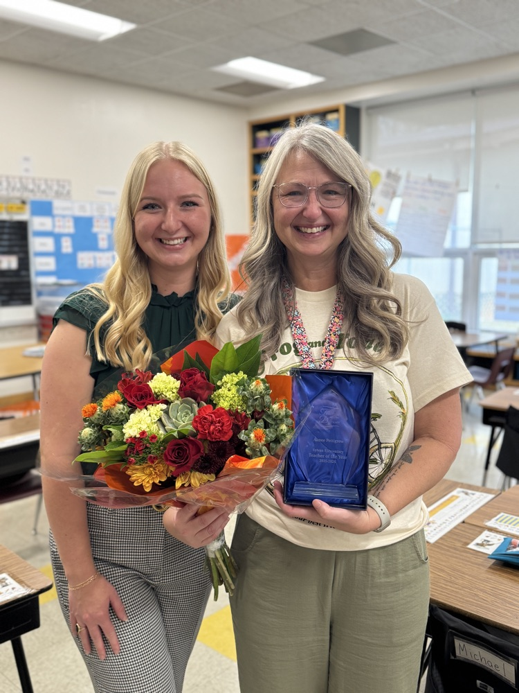 We ended this short week with recognizing and celebrating our Teacher of the Year and Classified Employee of the Year. Congratulations to Mrs. Pettigrew-TOY and Mrs. Shoffner-CEOY! 🎉We are proud and thankful you are Blue Jays and call Sylvan home! 💙💛