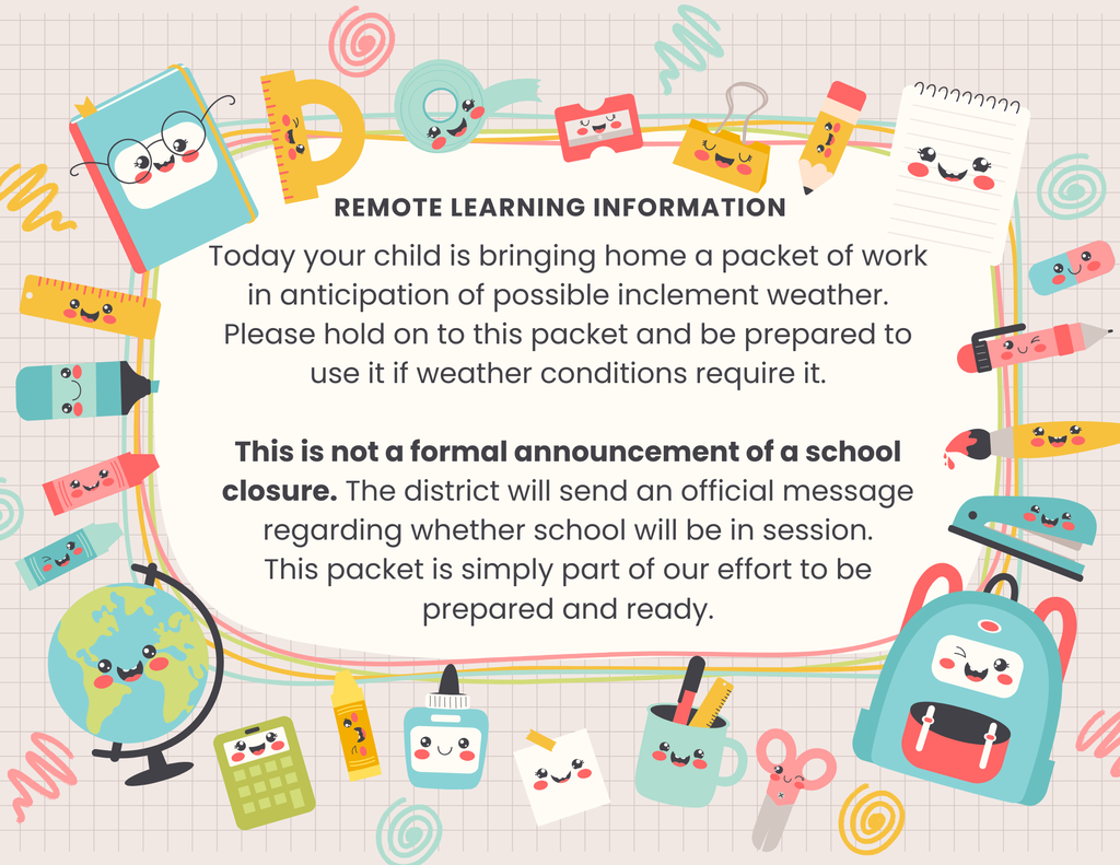 Graphic of school supplies