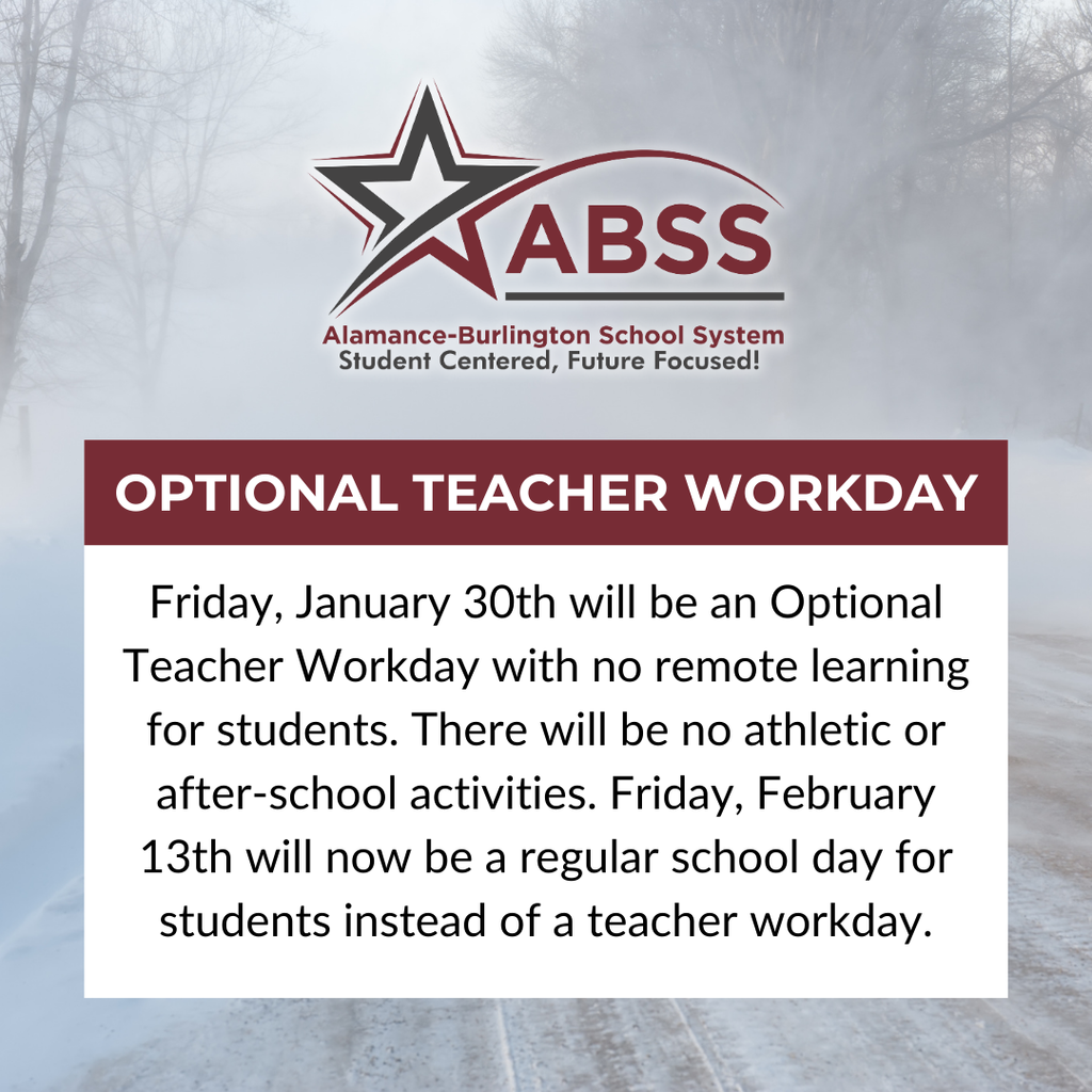Alert graphic with the relevant optional teacher workday information