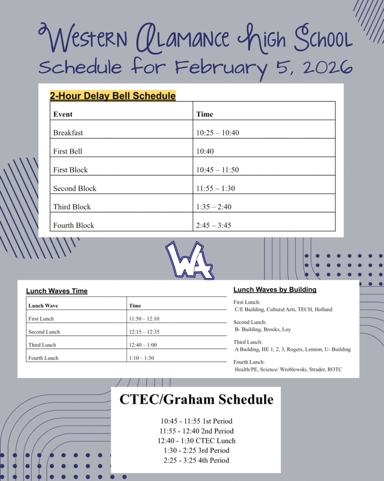 2 hour delay schedule