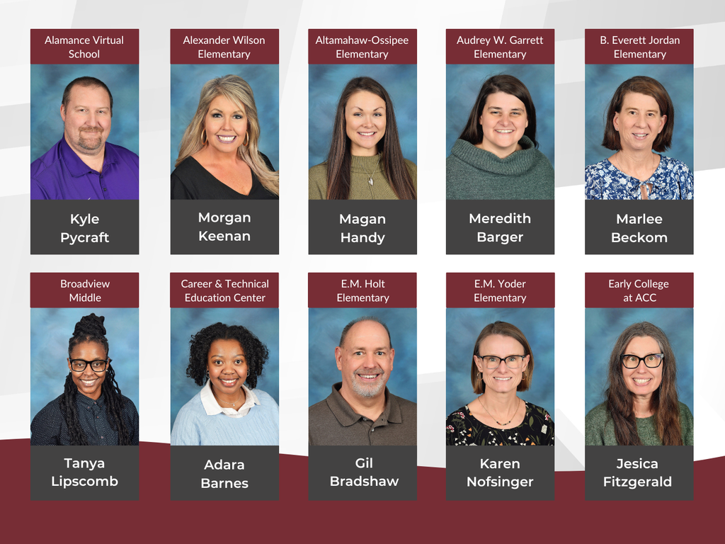 Ten of the teachers of the year for 2026
