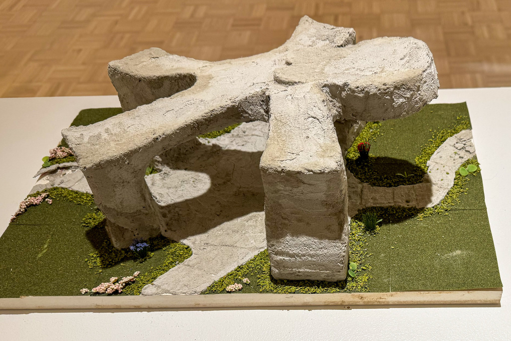 Caroline's mixed media sculpture on display