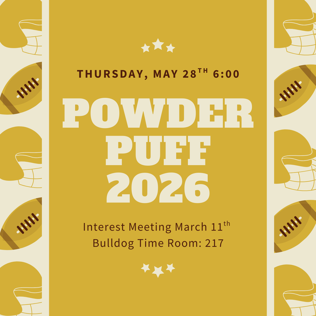 Tan and white footballs and helmets border a tan square with white and brown writing.  