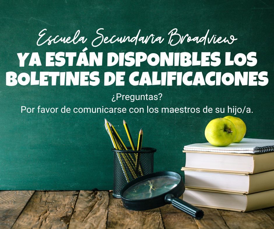 Ya están disponibles los boletines de calificaciones.