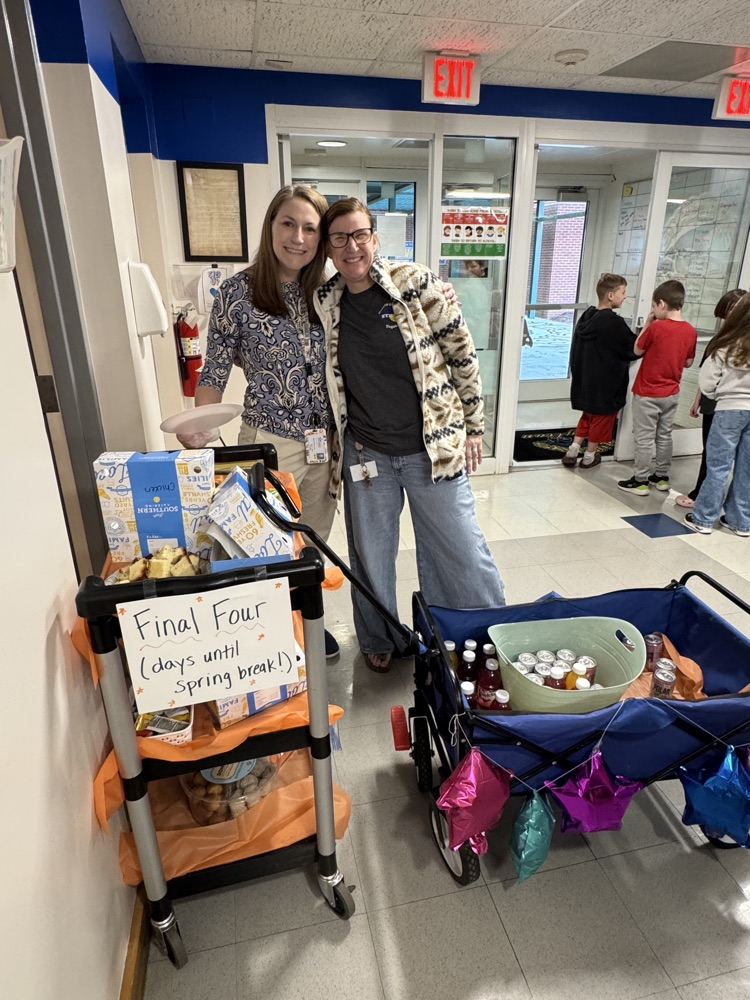 It's "Final Four" week in our Happy Nest and this morning Mrs. Lunde and Mrs. Espique treated our staff to a delicious breakfast from the Woot Woot Wagon! #sylvanisourhappynest #bluejaysbuildinggreatness💙💛