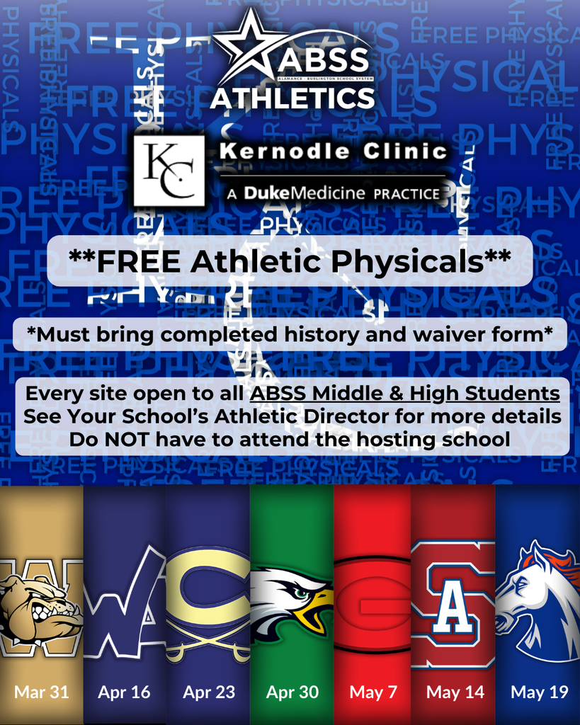FREE Athletic Physicals, Instructions and Locations Listed