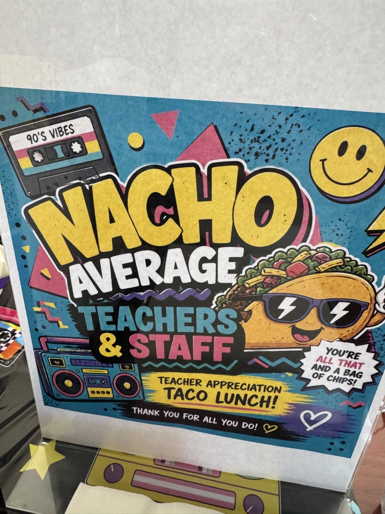 We are sending a big Blue Jay shoutout to our Sylvan PTA for providing our teachers and staff with a "Taco Tuesday" lunch for teacher appreciation week! 💙💛