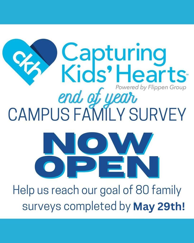 Parents, please complete our Capturing Kids' Hearts end-of-year family survey! Thank you!  https://app.ckh.org/public-survey/nouerfo5