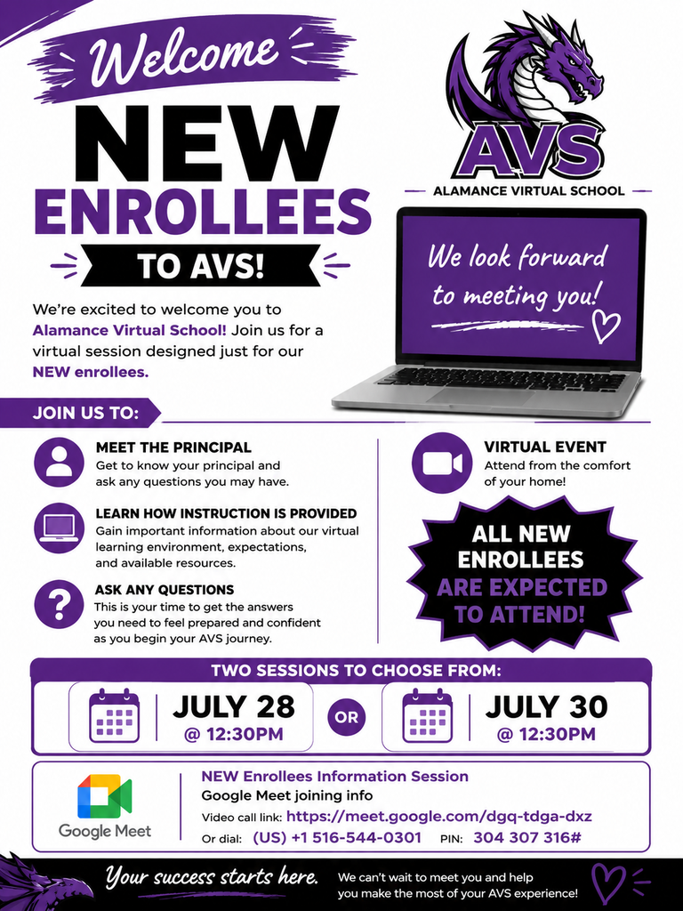 New Enrolee Info Session Flyer