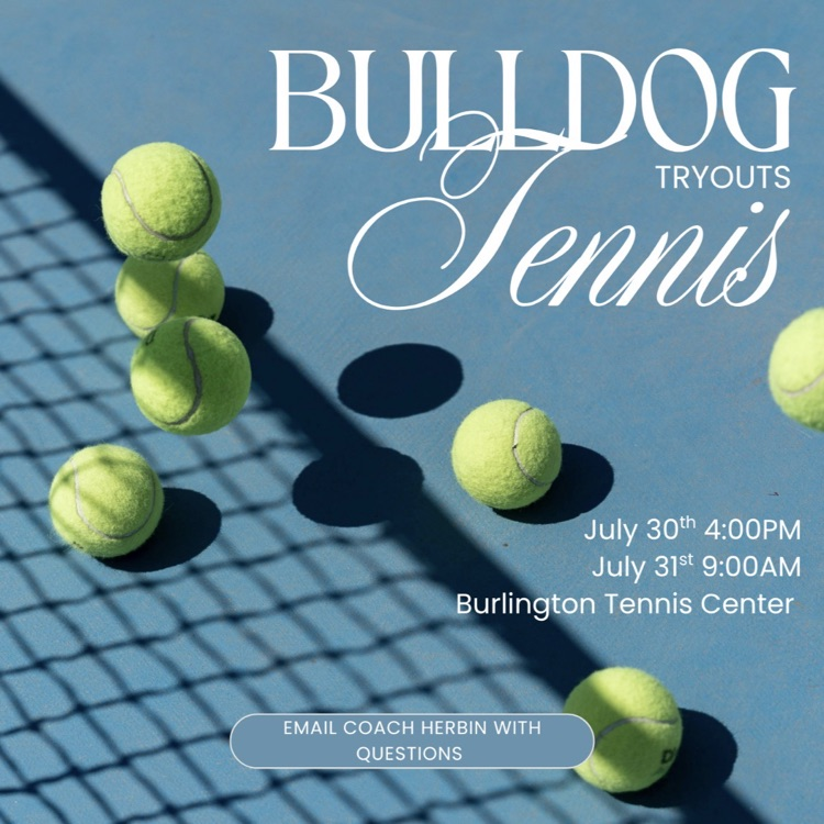 tennis balls on blue tennis court with shadow of the net on them with white letters