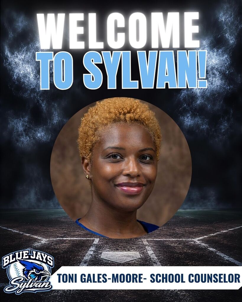 STEPPING UP TO THE PLATE...Toni Gales-Moore: School Counselor  "I am excited to join the Sylvan Elementary School community as a school counselor. As a licensed school counselor who has worked with every grade level K-12,  I am passionate about helping students feel seen, supported, and confident as they grow academically, socially, and emotionally. I look forward to partnering with students, families, and staff to help every Sylvan Blue Jay soar. Outside of school, I enjoy shopping, having adventures with my family, and exploring nature."