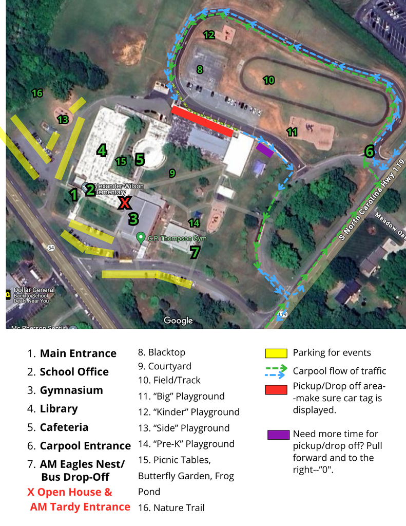 Campus Map of AWE