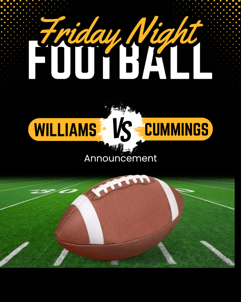 Football on a field with writing. 