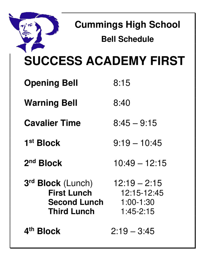 Success Academy Schedule