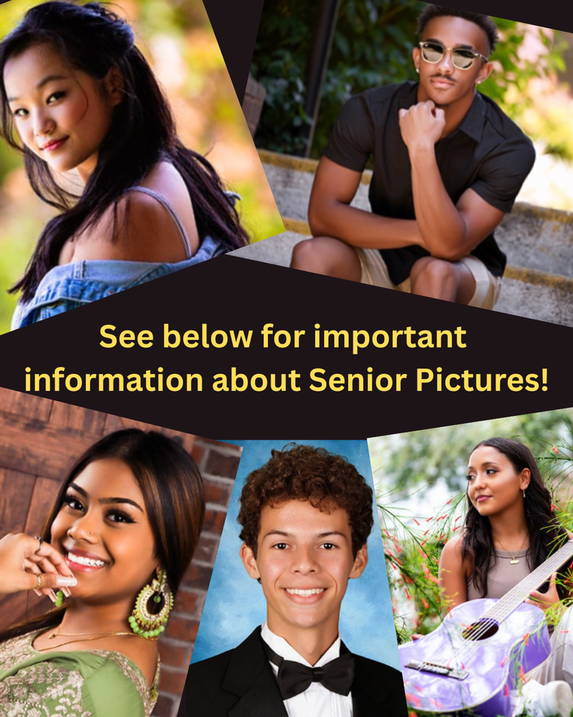 5 senior images surrounding yellow writing on a black background