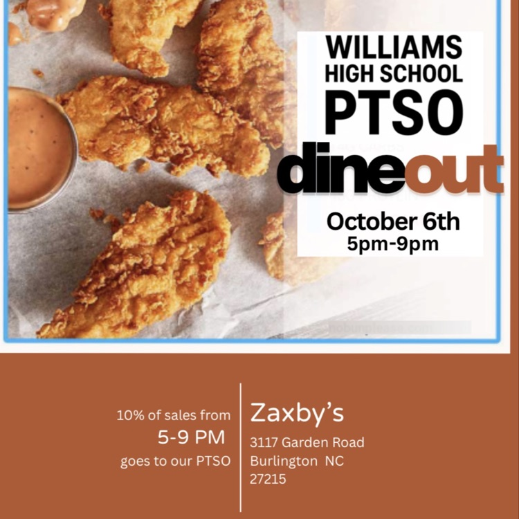 orange background with white writing and fried chicken to the side 