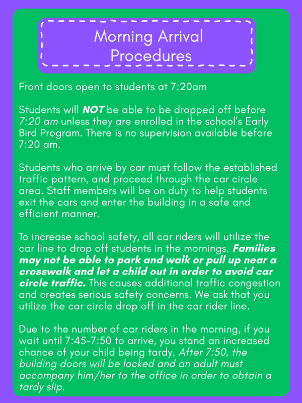 morning arrival procedures 