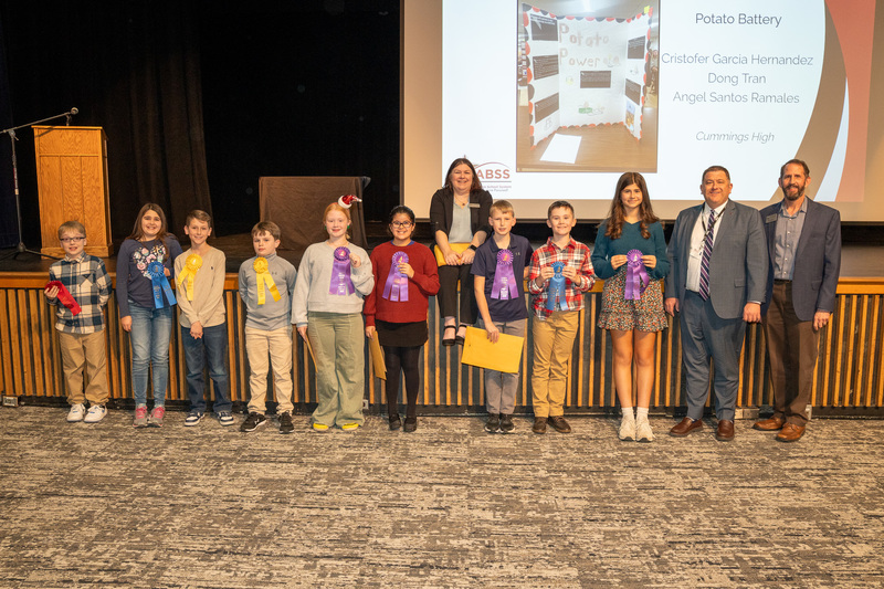 Science Fair participants who are advancing to the next level