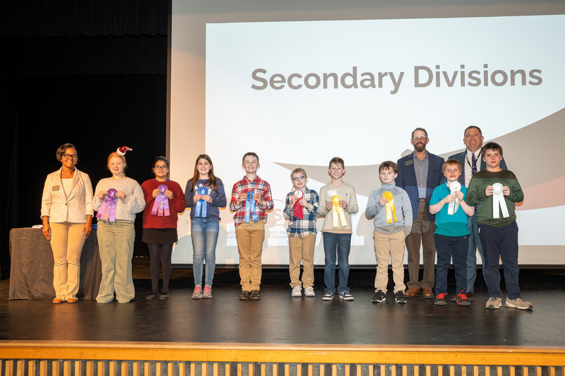Elementary Division winners on stage