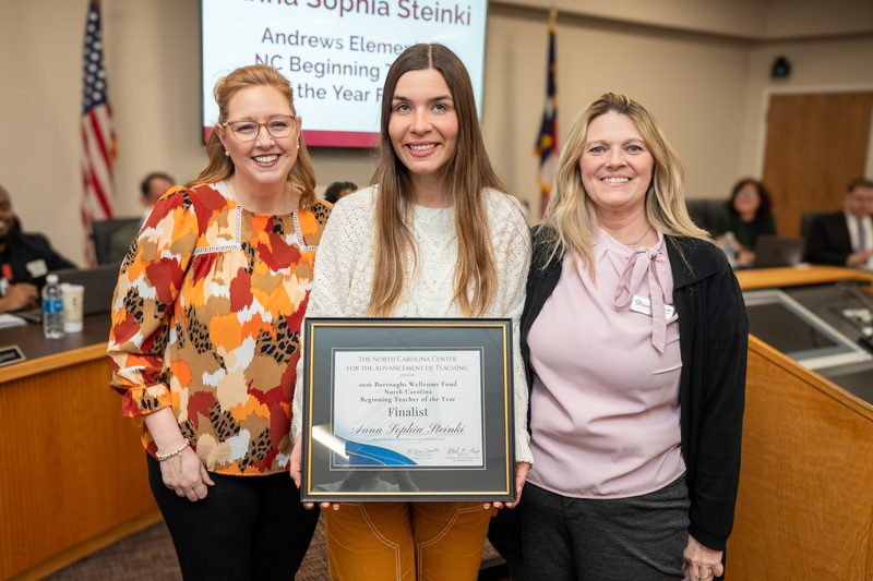 Anna with principal and Beginning Teacher coordinator