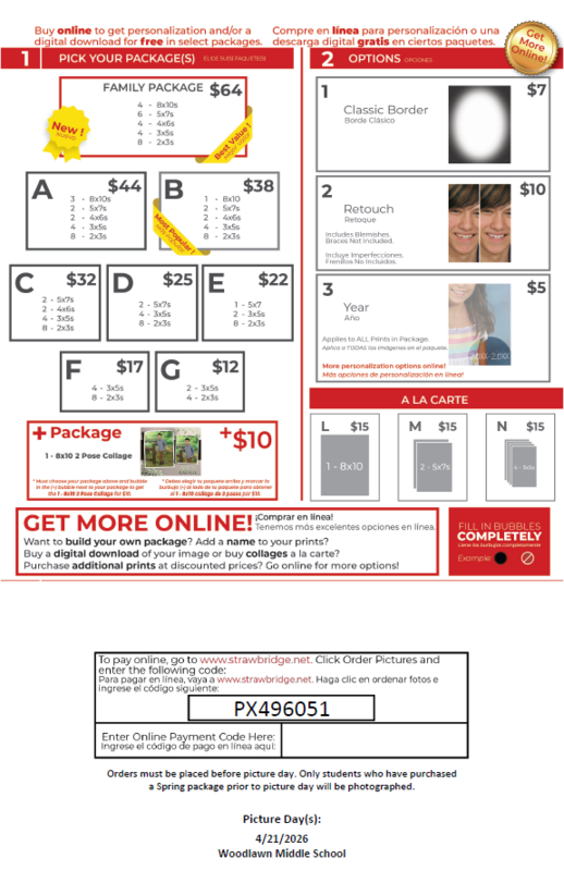 Spring Picture Day is Tuesday, April 21